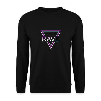 Rave Techno House Party EDM Festival Goa Electro - Unisex Pullover - Schwarz - Vorne - Alina (178cm) & Michal (187cm)