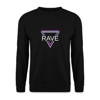 Rave Techno House Party EDM Festival Goa Electro - Unisex Sweatshirt - black - Front - Alina (178cm) & Michal (187cm)