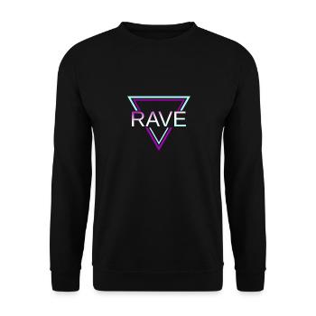 Rave Techno House Party EDM Festival Goa Electro - Sweat-shirt Unisexe - noir - Devant - Alina (178cm) & Michal (187cm)