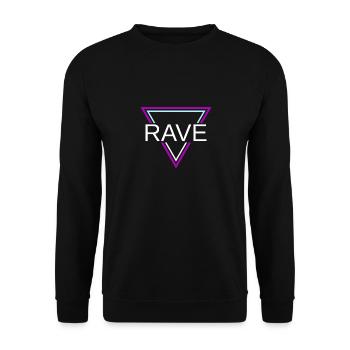 Rave Techno House Party EDM Festival Goa Electro - Unisex Pullover - Schwarz - Vorne - Alina (178cm) & Michal (187cm)