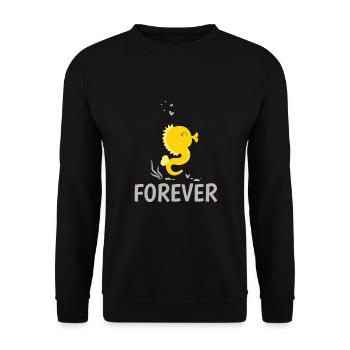 Petite amie, petit ami, homme, partenaire de la Saint-Valentin - Sweat-shirt Unisexe - noir - Devant - Alina (178cm) & Michal (187cm)
