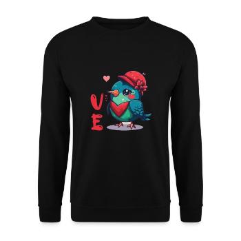 Petite amie, petit ami, homme, partenaire de la Saint-Valentin - Sweat-shirt Unisexe - noir - Devant - Alina (178cm) & Michal (187cm)