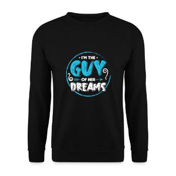 Valentine's Day girlfriend, boyfriend, man, wife partner - Unisex Sweatshirt - black - Front - Alina (178cm) & Michal (187cm)