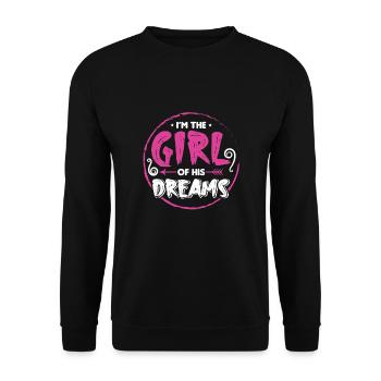 Petite amie, petit ami, homme, partenaire de la Saint-Valentin - Sweat-shirt Unisexe - noir - Devant - Alina (178cm) & Michal (187cm)