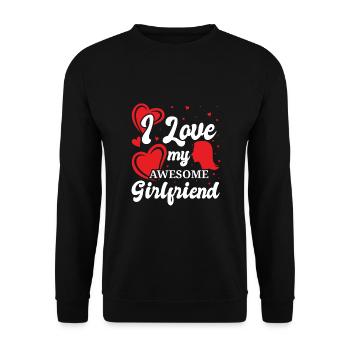 Petite amie, petit ami, homme, partenaire de la Saint-Valentin - Sweat-shirt Unisexe - noir - Devant - Alina (178cm) & Michal (187cm)