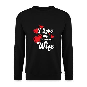 Petite amie, petit ami, homme, partenaire de la Saint-Valentin - Sweat-shirt Unisexe - noir - Devant - Alina (178cm) & Michal (187cm)