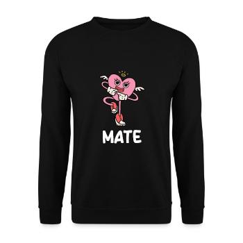 Petite amie, petit ami, homme, partenaire de la Saint-Valentin - Sweat-shirt Unisexe - noir - Devant - Alina (178cm) & Michal (187cm)