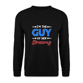Petite amie, petit ami, homme, partenaire de la Saint-Valentin - Sweat-shirt Unisexe - noir - Devant - Alina (178cm) & Michal (187cm)