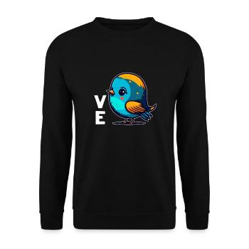 Valentine's Day girlfriend, boyfriend, man, wife partner - Unisex Sweatshirt - black - Front - Alina (178cm) & Michal (187cm)