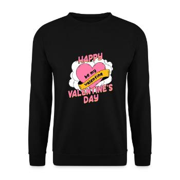 Petite amie, petit ami, homme, partenaire de la Saint-Valentin - Sweat-shirt Unisexe - noir - Devant - Alina (178cm) & Michal (187cm)