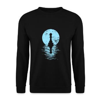 Jeu de club d’échecs Cheval Pièce d’échecs Hommes + Femmes - Sweat-shirt Unisexe - noir - Devant - Alina (178cm) & Michal (187cm)