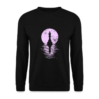 Jeu de club d’échecs Cheval Pièce d’échecs Hommes + Femmes - Sweat-shirt Unisexe - noir - Devant - Alina (178cm) & Michal (187cm)