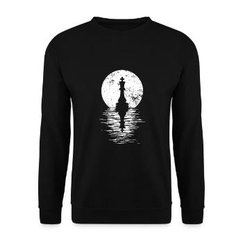 Jeu de club d’échecs Cheval Pièce d’échecs Hommes + Femmes - Sweat-shirt Unisexe - noir - Devant - Alina (178cm) & Michal (187cm)