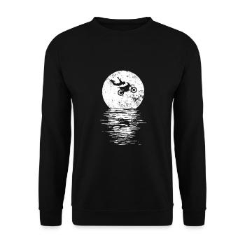 Enduro Motorcycle Supermoto Motorbike Motocross - Unisex Sweatshirt - black - Front - Alina (178cm) & Michal (187cm)