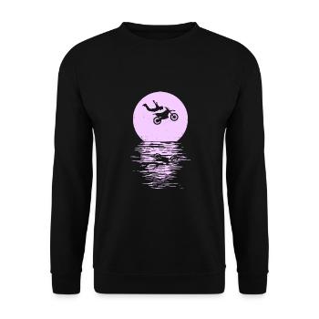 Enduro Motorcycle Supermoto Motorbike Motocross - Unisex Sweatshirt - black - Front - Alina (178cm) & Michal (187cm)
