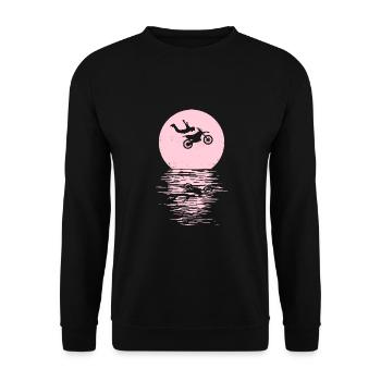 Enduro Motorcycle Supermoto Motorbike Motocross - Unisex Sweatshirt - black - Front - Alina (178cm) & Michal (187cm)