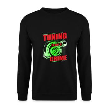 Auto Tuner, KFZ Mechaniker, Racing Car, Tuning - Unisex Pullover - Schwarz - Vorne - Alina (178cm) & Michal (187cm)