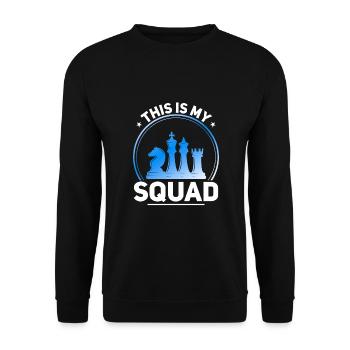 Chess Chess Player Tournament for Clever Minds - Unisex Sweatshirt - black - Front - Alina (178cm) & Michal (187cm)