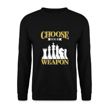 Chess Chess Player Tournament for Clever Minds - Unisex Sweatshirt - black - Front - Alina (178cm) & Michal (187cm)