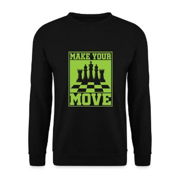 Chess Chess Players Tournament for Clever Minds - Unisex Sweatshirt - black - Front - Alina (178cm) & Michal (187cm)