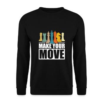 Chess Chess Player Tournament for Clever Minds - Unisex Sweatshirt - black - Front - Alina (178cm) & Michal (187cm)