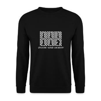 Chess Chess Player Tournament for Clever Minds - Unisex Sweatshirt - black - Front - Alina (178cm) & Michal (187cm)