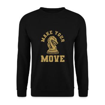 Chess Chess Player Tournament for Clever Minds - Unisex Sweatshirt - black - Front - Alina (178cm) & Michal (187cm)
