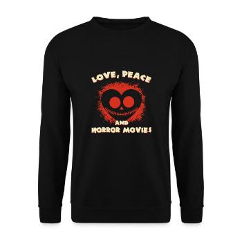 Zombie Horror Horror Film Festival + Halloween - Unisex Sweatshirt - black - Front - Alina (178cm) & Michal (187cm)