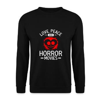 Zombie Horror Horror Film Festival + Halloween - Unisex Sweatshirt - black - Front - Alina (178cm) & Michal (187cm)