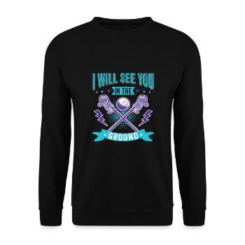Lacrosse LAX Club Team Players Coaches Fans Coach - Sweat-shirt Unisexe - noir - Devant - Alina (178cm) & Michal (187cm)