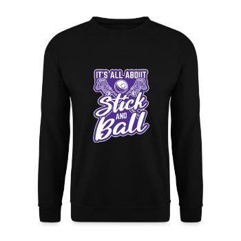 Lacrosse LAX Club Team Players Coaches Fans Coach - Unisex Sweatshirt - black - Front - Alina (178cm) & Michal (187cm)
