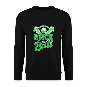Lacrosse LAX Club Team Players Coaches Fans Coach - Unisex Sweatshirt - black - Front - Alina (178cm) & Michal (187cm)