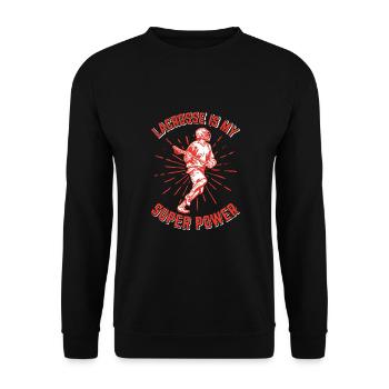 Lacrosse LAX Club Team Players Coaches Fans Coach - Unisex Sweatshirt - black - Front - Alina (178cm) & Michal (187cm)