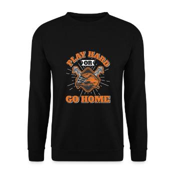 Lacrosse LAX Club Team Players Coaches Fans Coach - Unisex Sweatshirt - black - Front - Alina (178cm) & Michal (187cm)