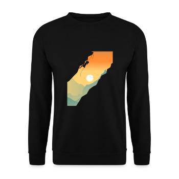 Climbing Mountaineering Bouldering Mountaineer Outdoor - Unisex Sweatshirt - black - Front - Alina (178cm) & Michal (187cm)