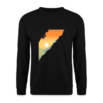 Climbing Mountaineering Bouldering Mountaineer Outdoor - Unisex Sweatshirt - black - Front - Alina (178cm) & Michal (187cm)