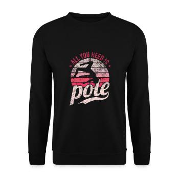 Pole Dance Dancer, Pole Dance, Pole Dancing - Unisex Sweatshirt - black - Front - Alina (178cm) & Michal (187cm)