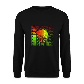 Punk Rock Pogo Anarchie Punks Punk Rocker Punk - Sweat-shirt Unisexe - noir - Devant - Alina (178cm) & Michal (187cm)