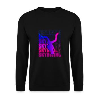 Skydive Freefly Skydiver Shirt Skydiving - Unisex Sweatshirt - black - Front - Alina (178cm) & Michal (187cm)