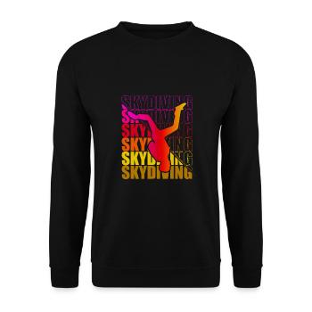 Skydive Freefly Skydiver Shirt Skydiving - Unisex Sweatshirt - black - Front - Alina (178cm) & Michal (187cm)