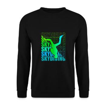 Skydive Freefly Skydiver Shirt Skydiving - Unisex Sweatshirt - black - Front - Alina (178cm) & Michal (187cm)