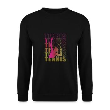 Vêtements pour joueurs de tennis Tennis Femmes Filles - Sweat-shirt Unisexe - noir - Devant - Alina (178cm) & Michal (187cm)