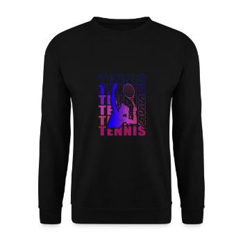 Vêtements pour joueurs de tennis Tennis Femmes Filles - Sweat-shirt Unisexe - noir - Devant - Alina (178cm) & Michal (187cm)