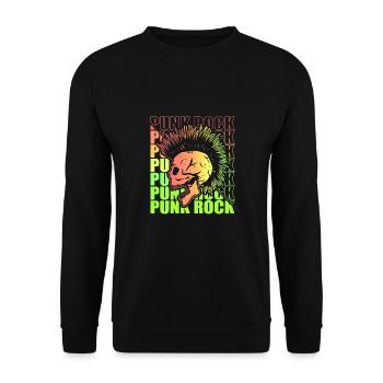 Punk Rock Pogo Anarchie Punks Punk Rocker Punk - Sweat-shirt Unisexe - noir - Devant - Alina (178cm) & Michal (187cm)