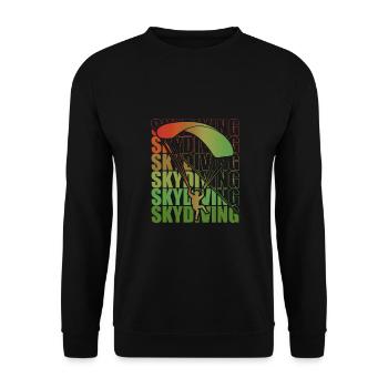 Skydive Freefly Skydiver Shirt Skydiving - Unisex Sweatshirt - black - Front - Alina (178cm) & Michal (187cm)