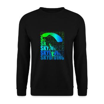 Skydive Freefly Skydiver Shirt Skydiving - Unisex Sweatshirt - black - Front - Alina (178cm) & Michal (187cm)