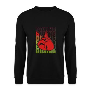 Boxen Martial Arts Boxing Box Club Boxer - Unisex Sweatshirt - black - Front - Alina (178cm) & Michal (187cm)