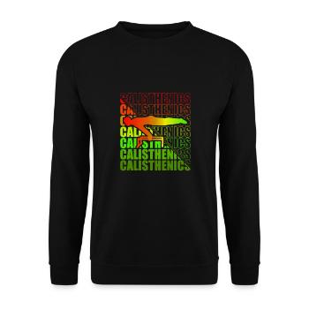 Calisthenics Street Workout Gymnastics Fitness - Unisex Sweatshirt - black - Front - Alina (178cm) & Michal (187cm)