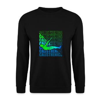 Calisthenics Street Workout Gymnastics Fitness - Unisex Sweatshirt - black - Front - Alina (178cm) & Michal (187cm)