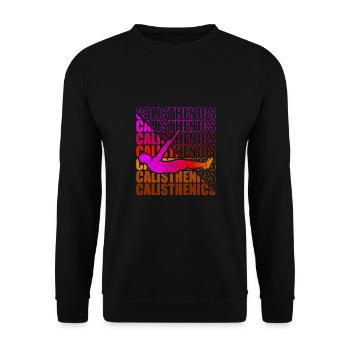 Calisthenics Street Workout Gymnastics Fitness - Unisex Sweatshirt - black - Front - Alina (178cm) & Michal (187cm)